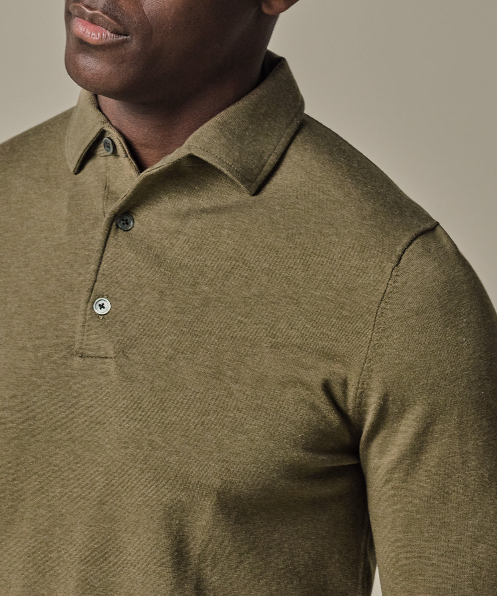 PROFUOMO POLO ONEPIECE LS GREEN (PPWJ30009A)