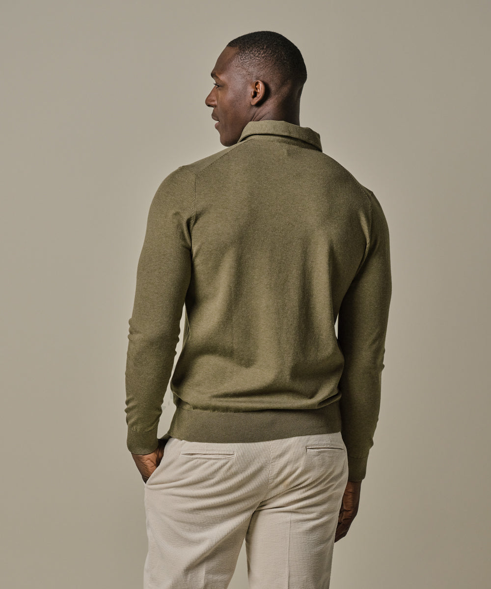 PROFUOMO POLO ONEPIECE LS GREEN (PPWJ30009A)