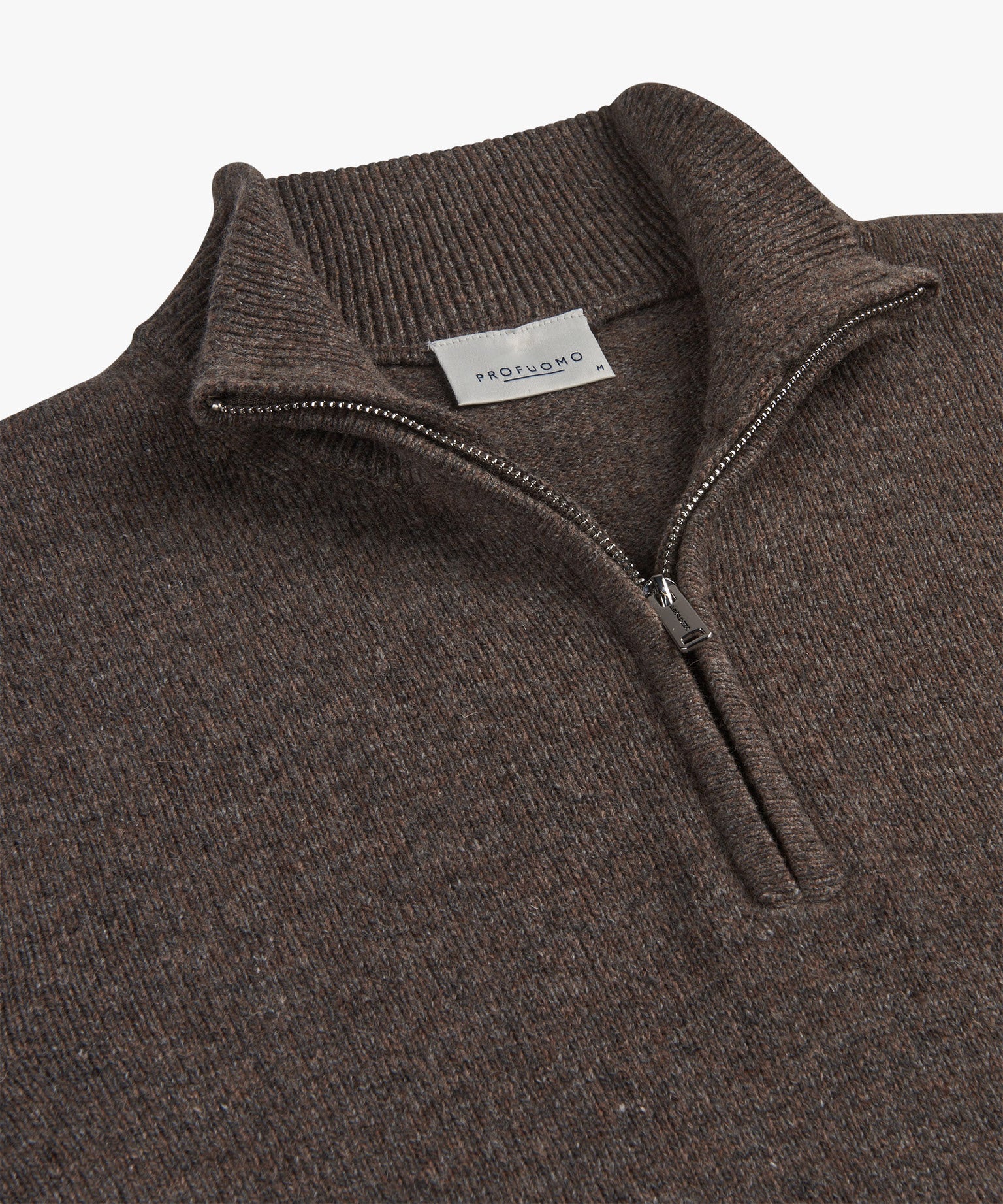 PROFUOMO PULLOVER HALF ZIP BROWN (PPWJ30029B)
