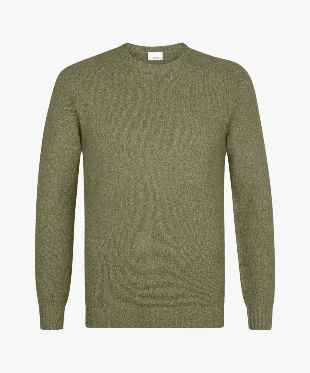 PROFUOMO PULLOVER CREW NECK ARMY (PPWJ30037A)
