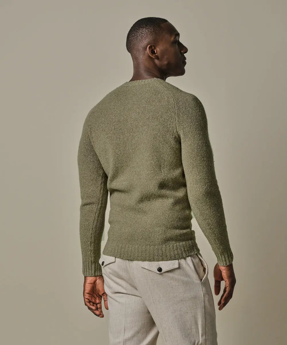 PROFUOMO PULLOVER CREW NECK ARMY (PPWJ30037A)