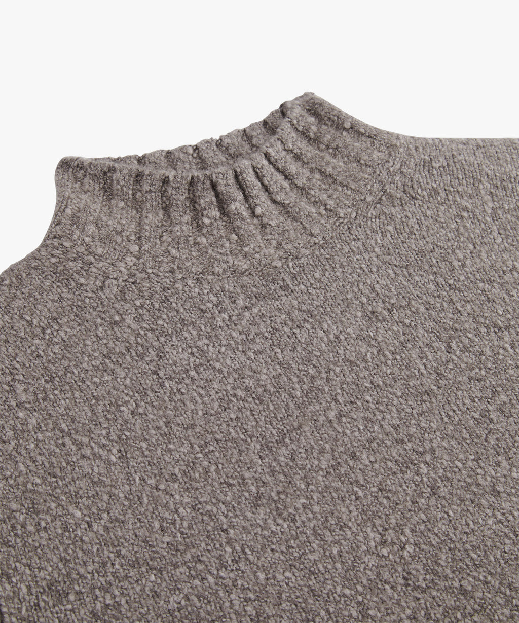PROFUOMO PULLOVER MOCK NECK L BROWN (PPWJ30038B)
