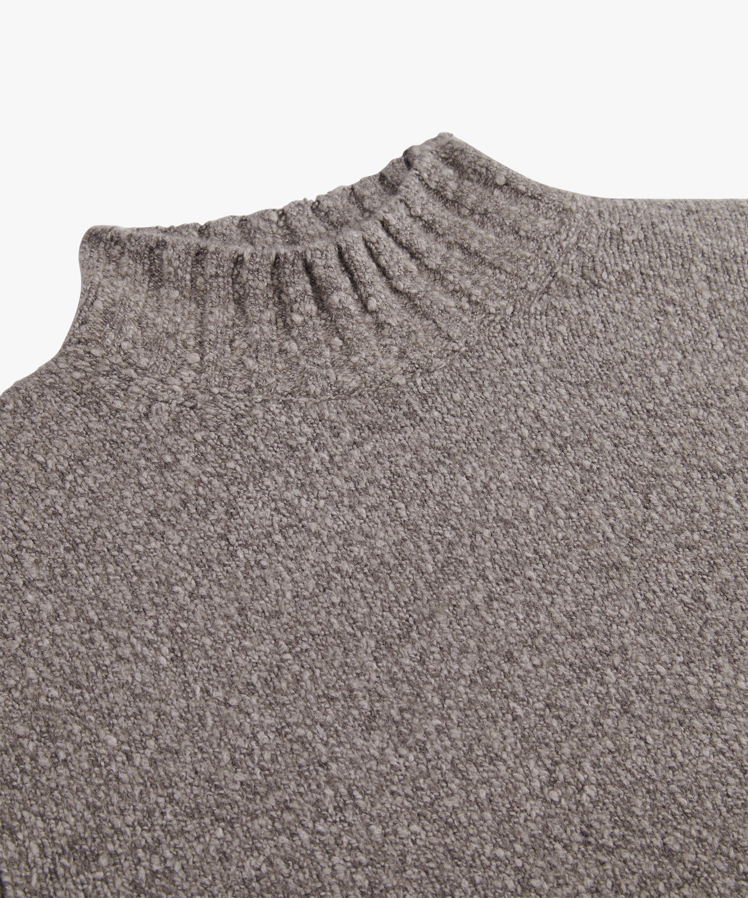 PROFUOMO PULLOVER MOCK NECK L BROWN (PPWJ30038B)
