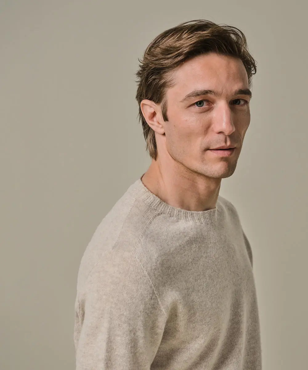 PROFUOMO PULLOVER CREW NECK L SAND (PPWJ30044C)