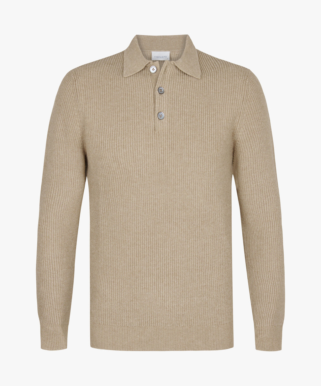 PROFUOMO POLO LS BEIGE (PPWJ30046A)