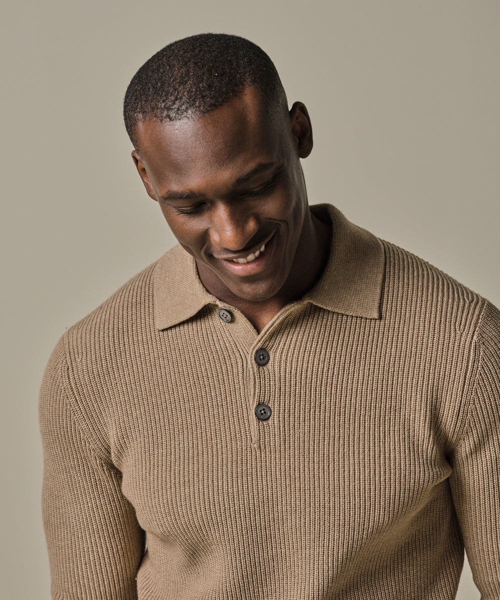 PROFUOMO POLO LS BEIGE (PPWJ30046A)