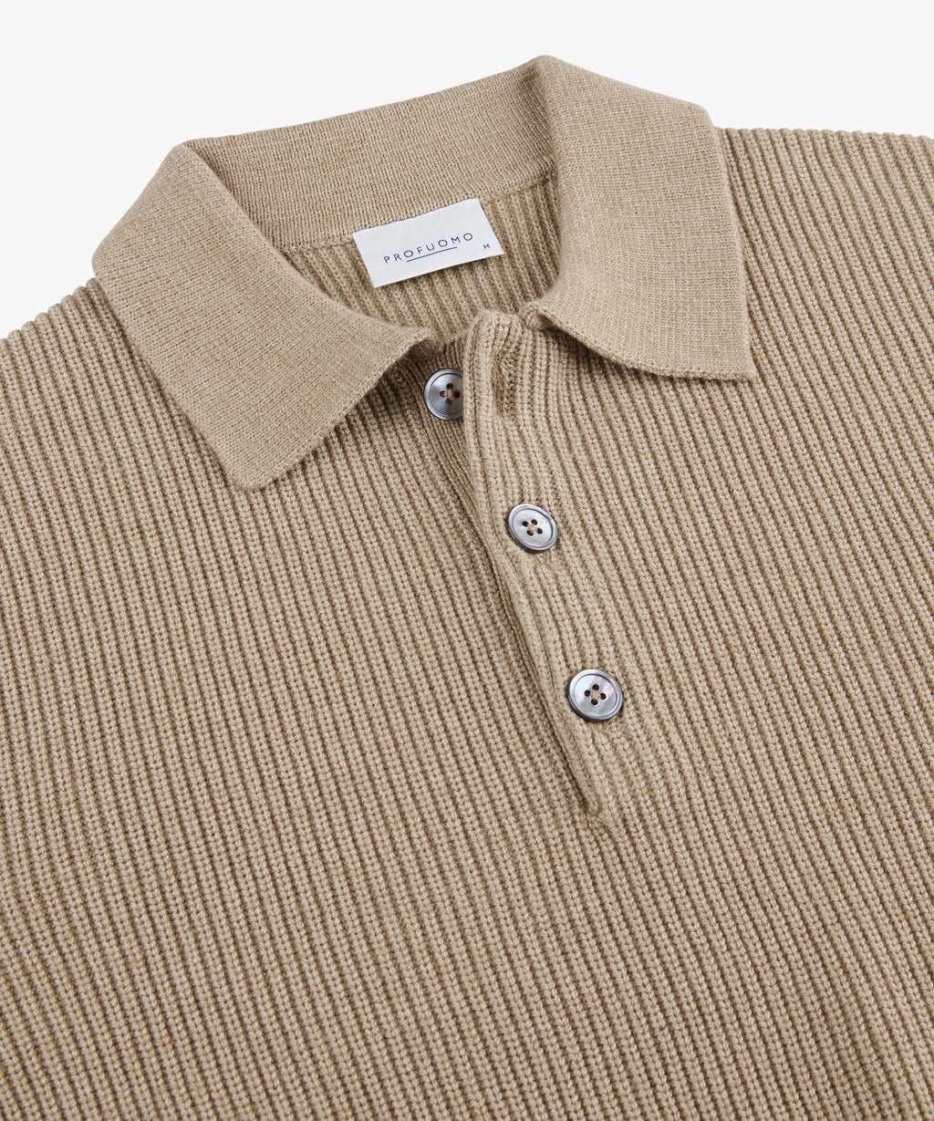 PROFUOMO POLO LS BEIGE (PPWJ30046A)
