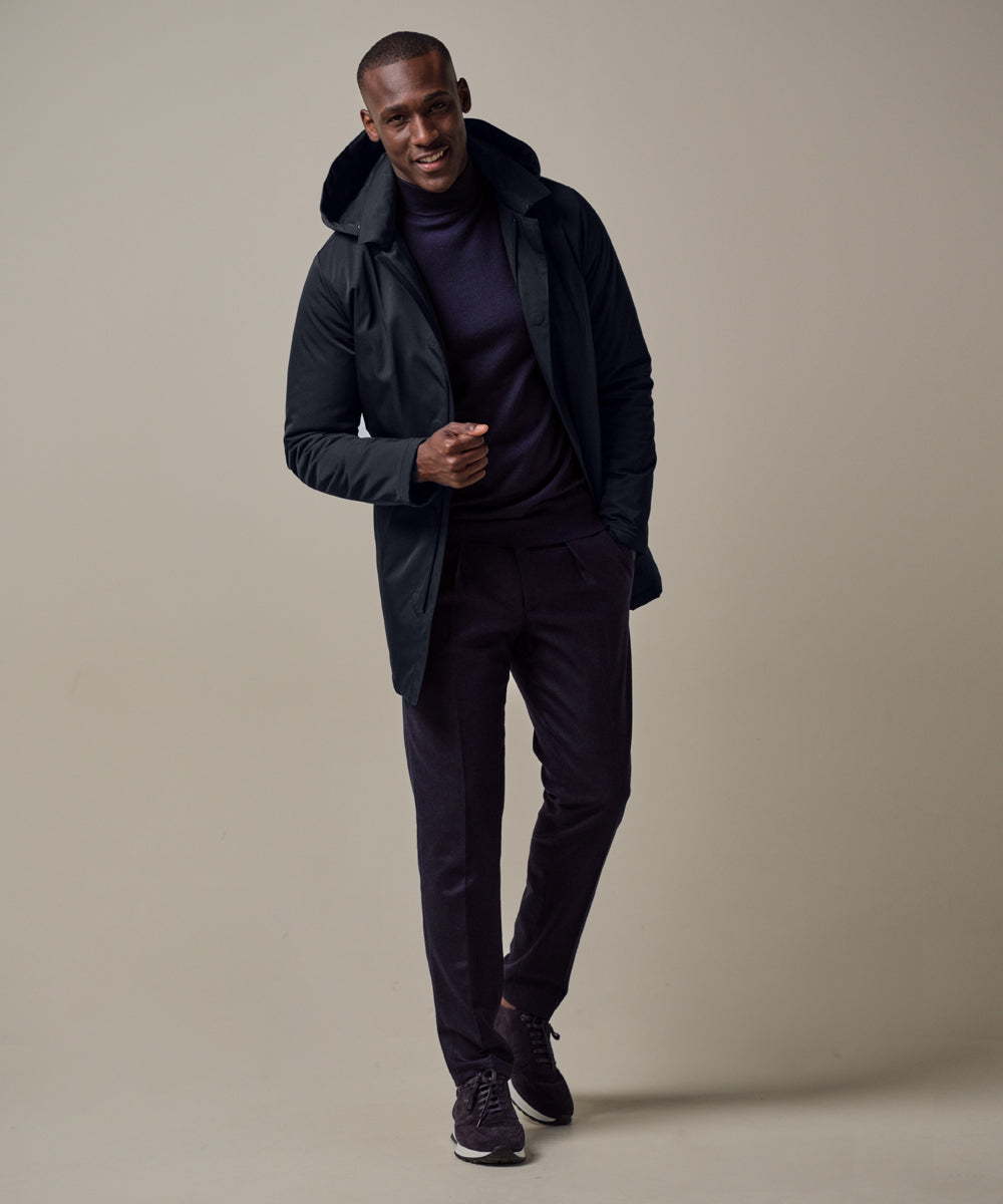 PROFUOMO RAINCOAT LONG MAGNET NAVY (PPWU30004E)