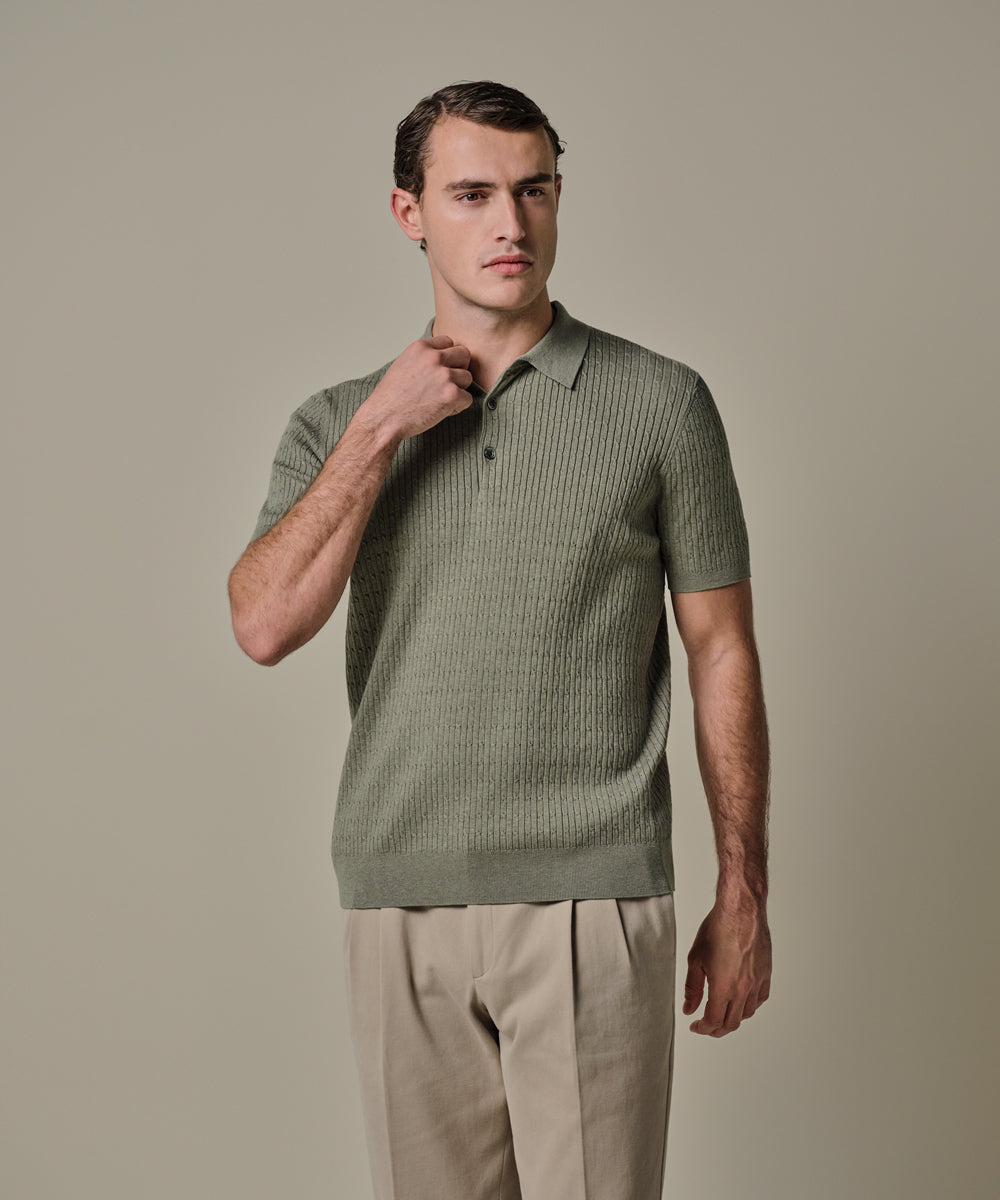 Profuomo / Polo Kabelgebreid SS