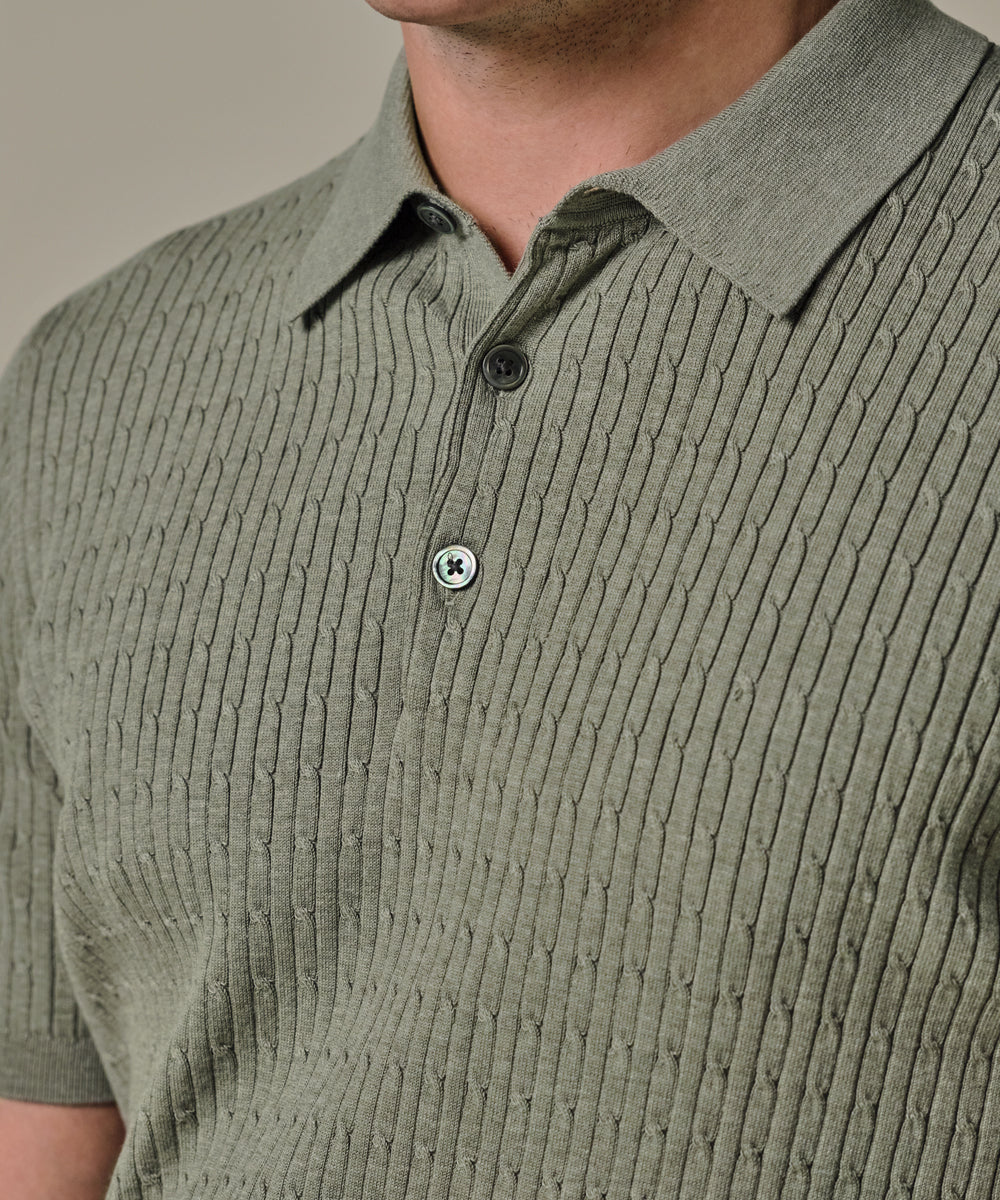 Profuomo / Polo Kabelgebreid SS