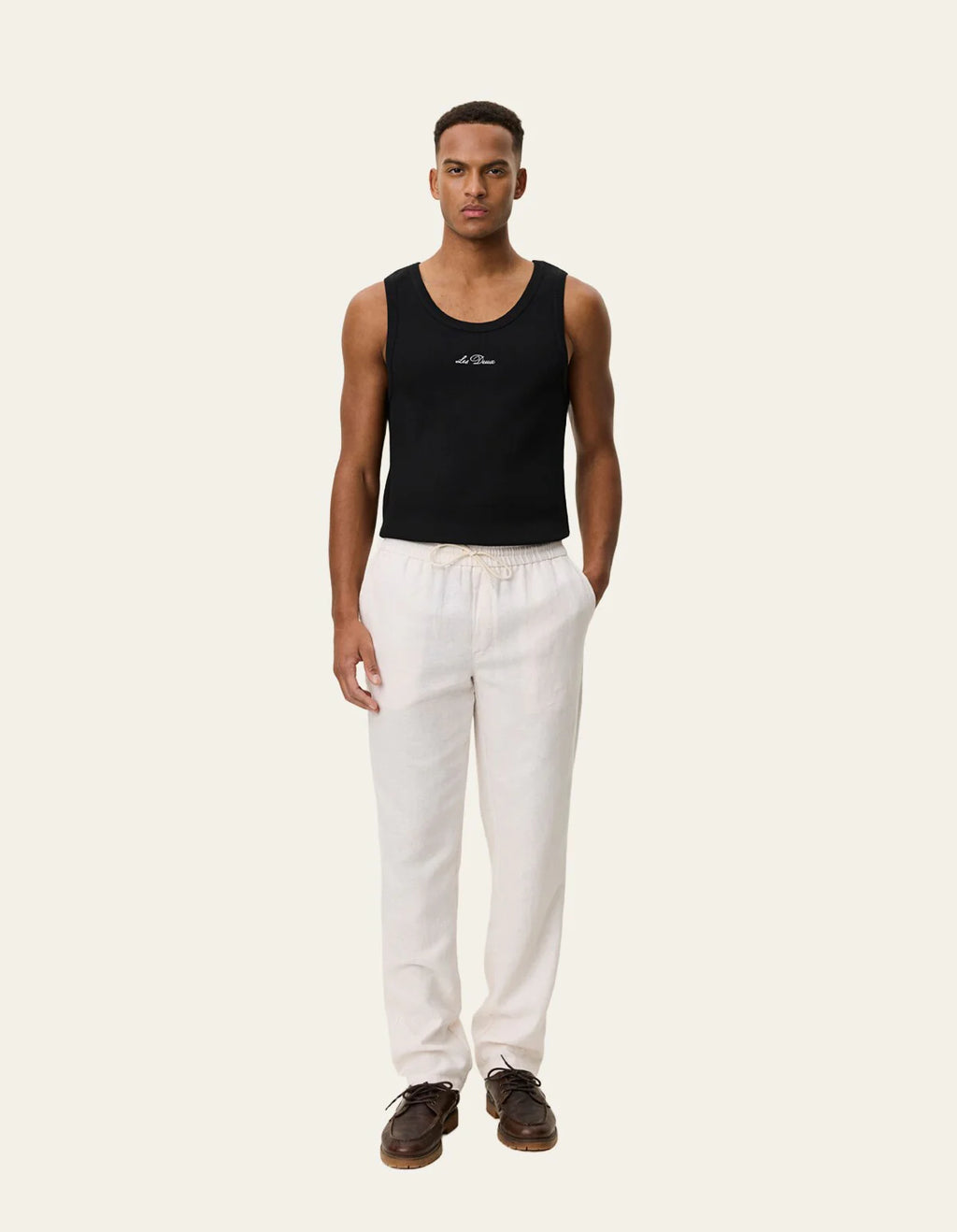 Patrick Linen Pants (eggnog white)
