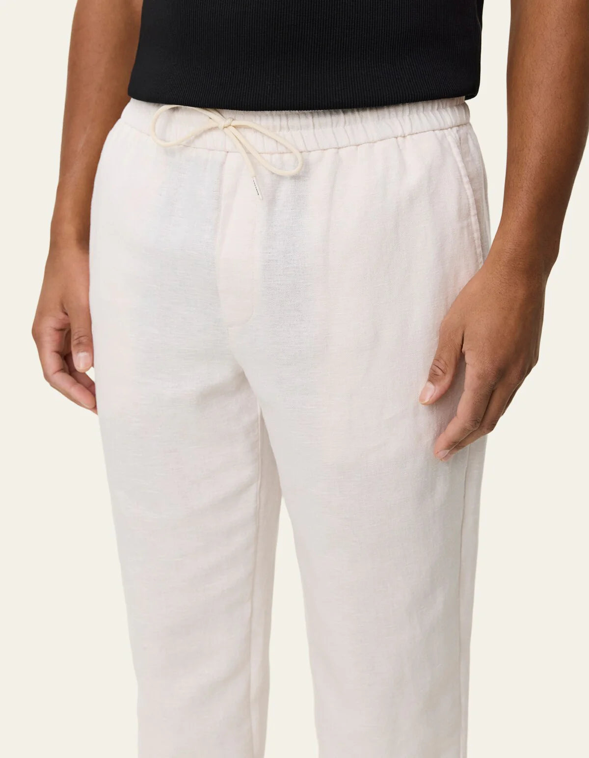 Patrick Linen Pants (eggnog white)