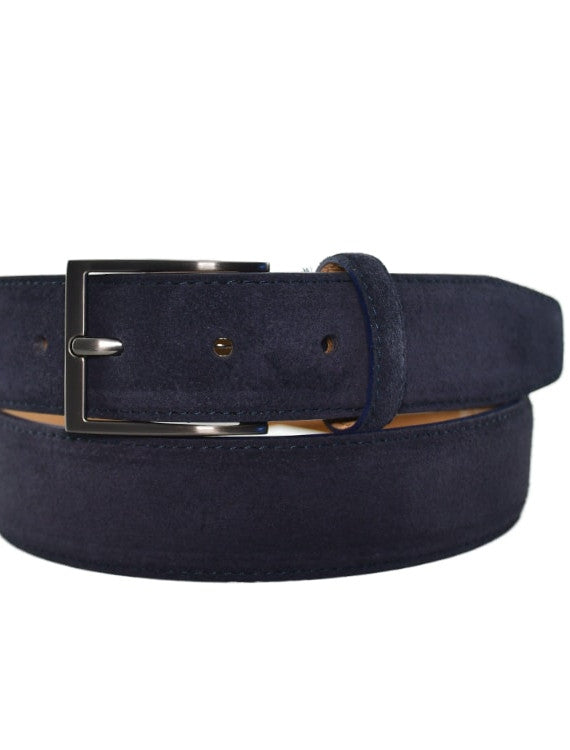 RIEM SUEDE GESTIKT MARINE (454565)