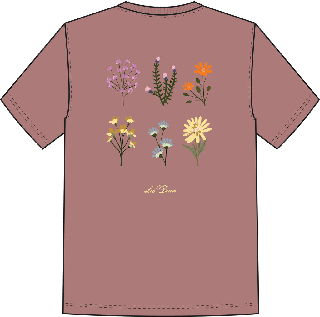 Wild flower t-shirt / ash rose pink