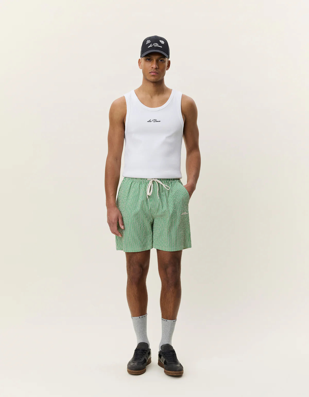 Les Deux / Stripe Seersucker Swim Shorts