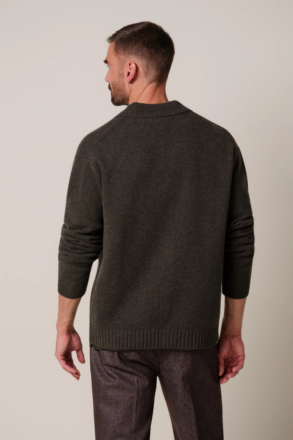 CARDIGAN FULL BUTTON D BROWN