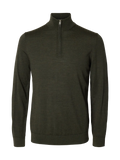 Half zip knit merino