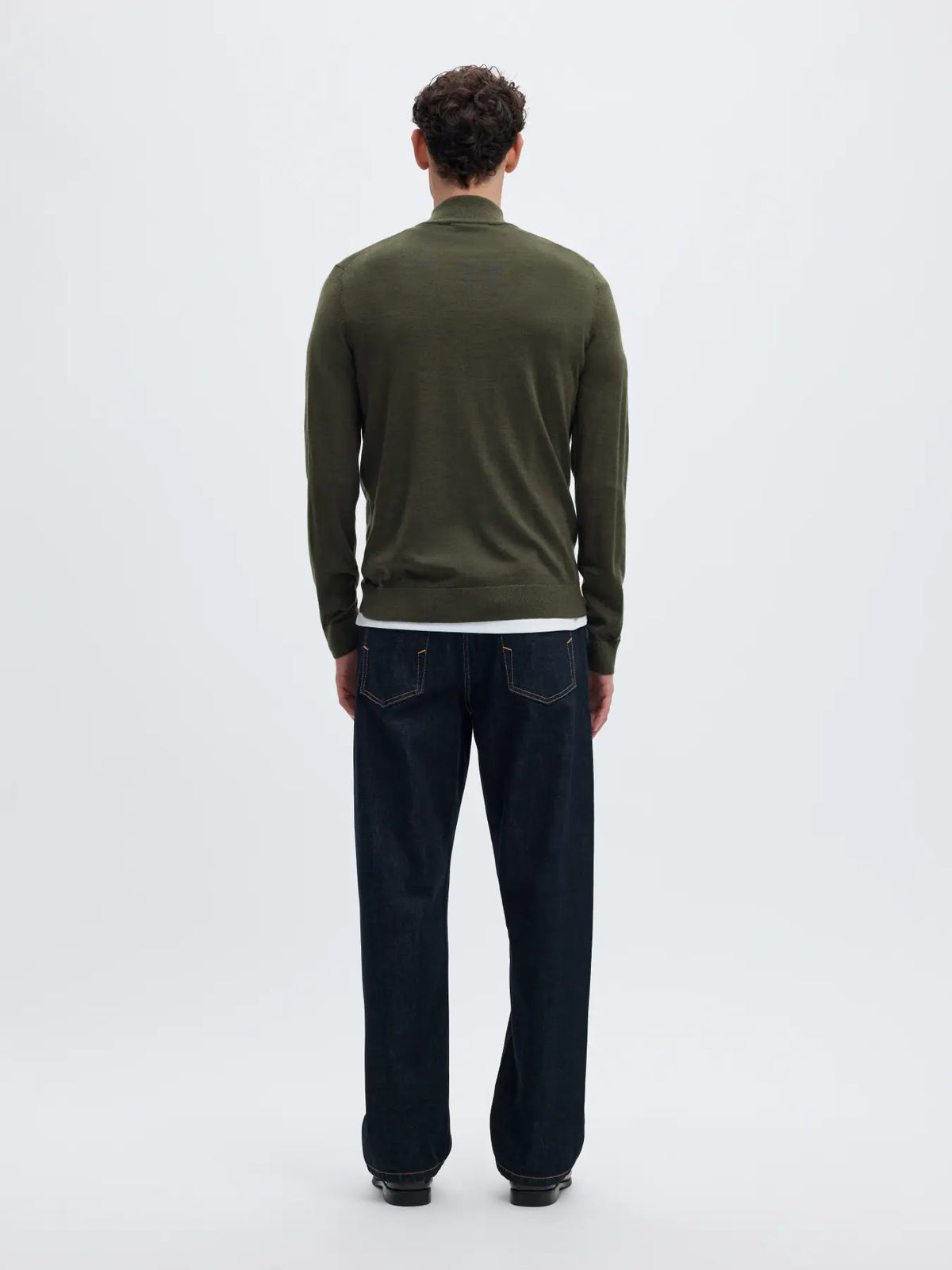 Half zip knit merino