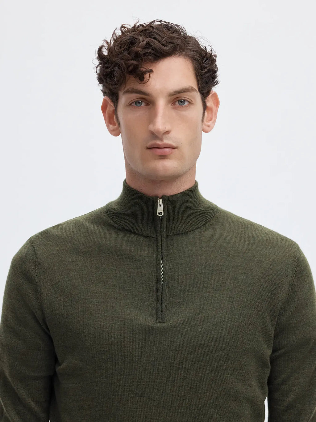 Half zip knit merino