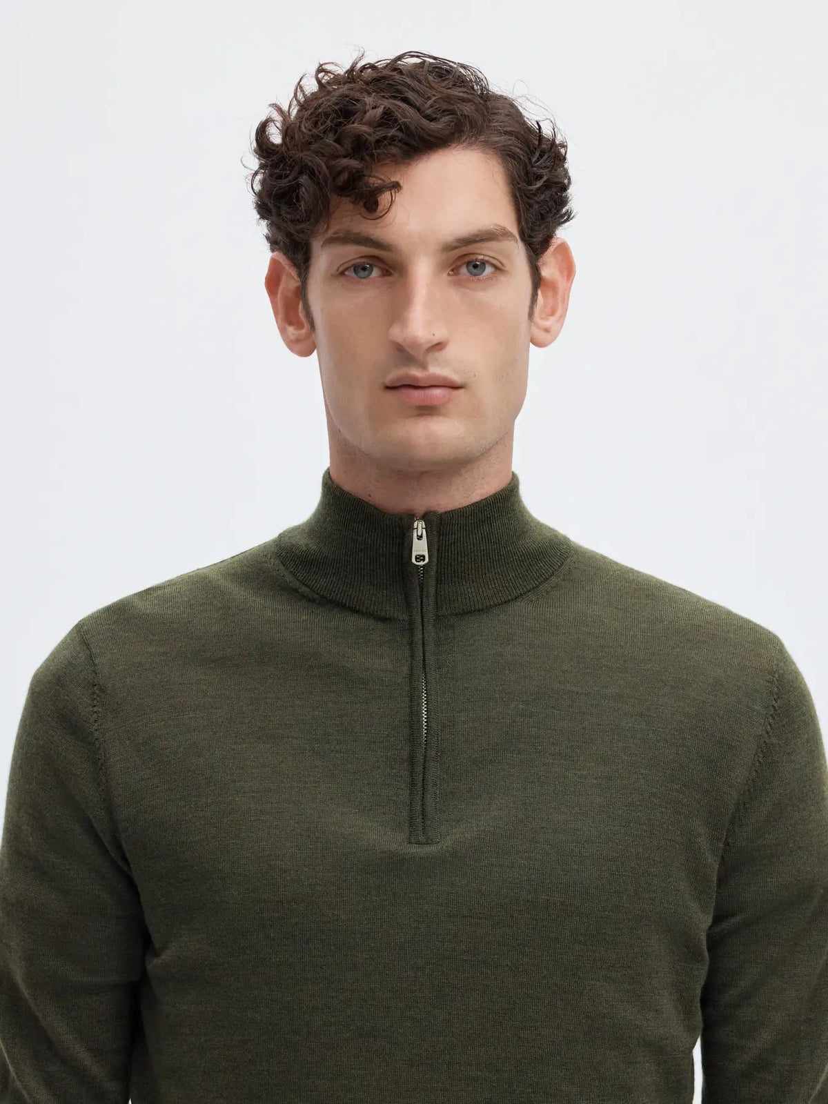 Half zip knit merino