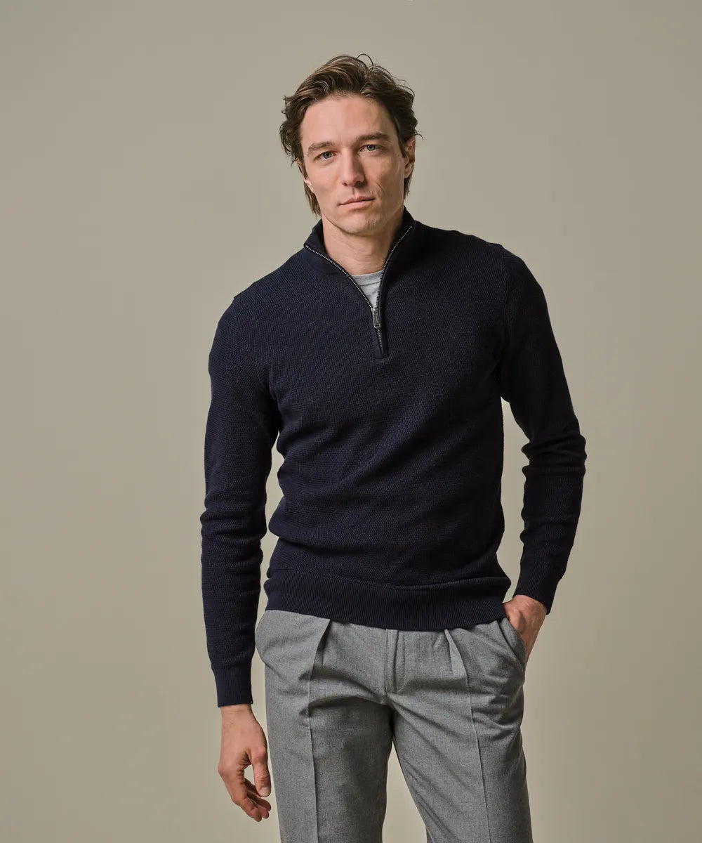 PROFUOMO PULLOVER HALFZIP NAVY (PPJ000010A)