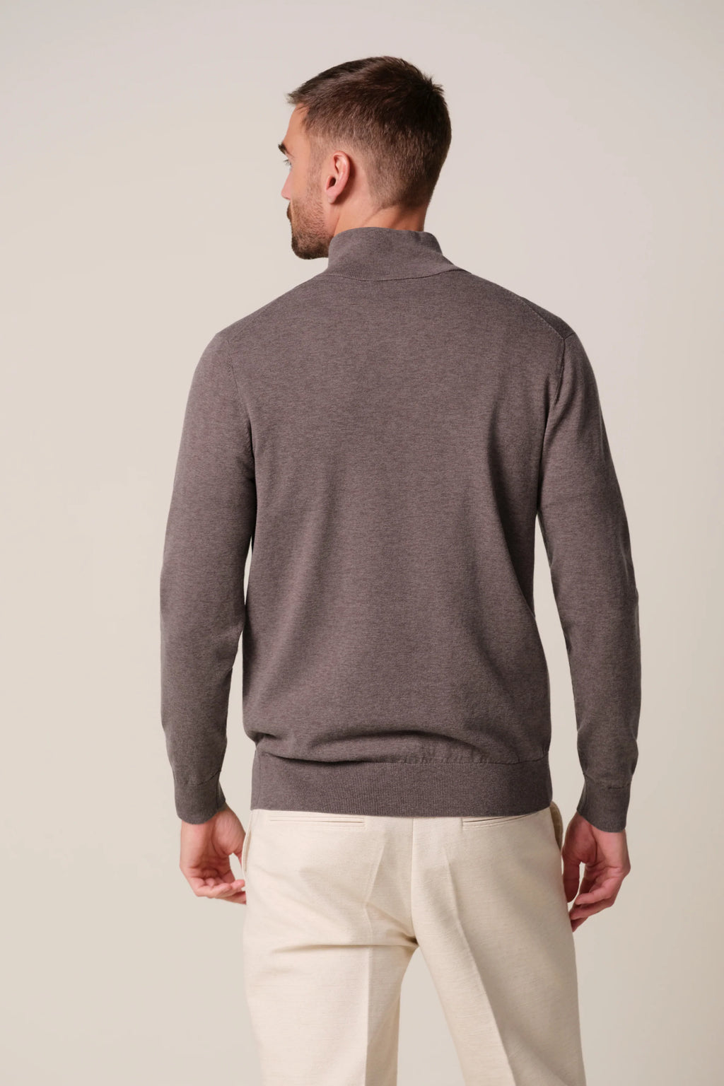 PULLOVER HALF ZIP AUBERGINE