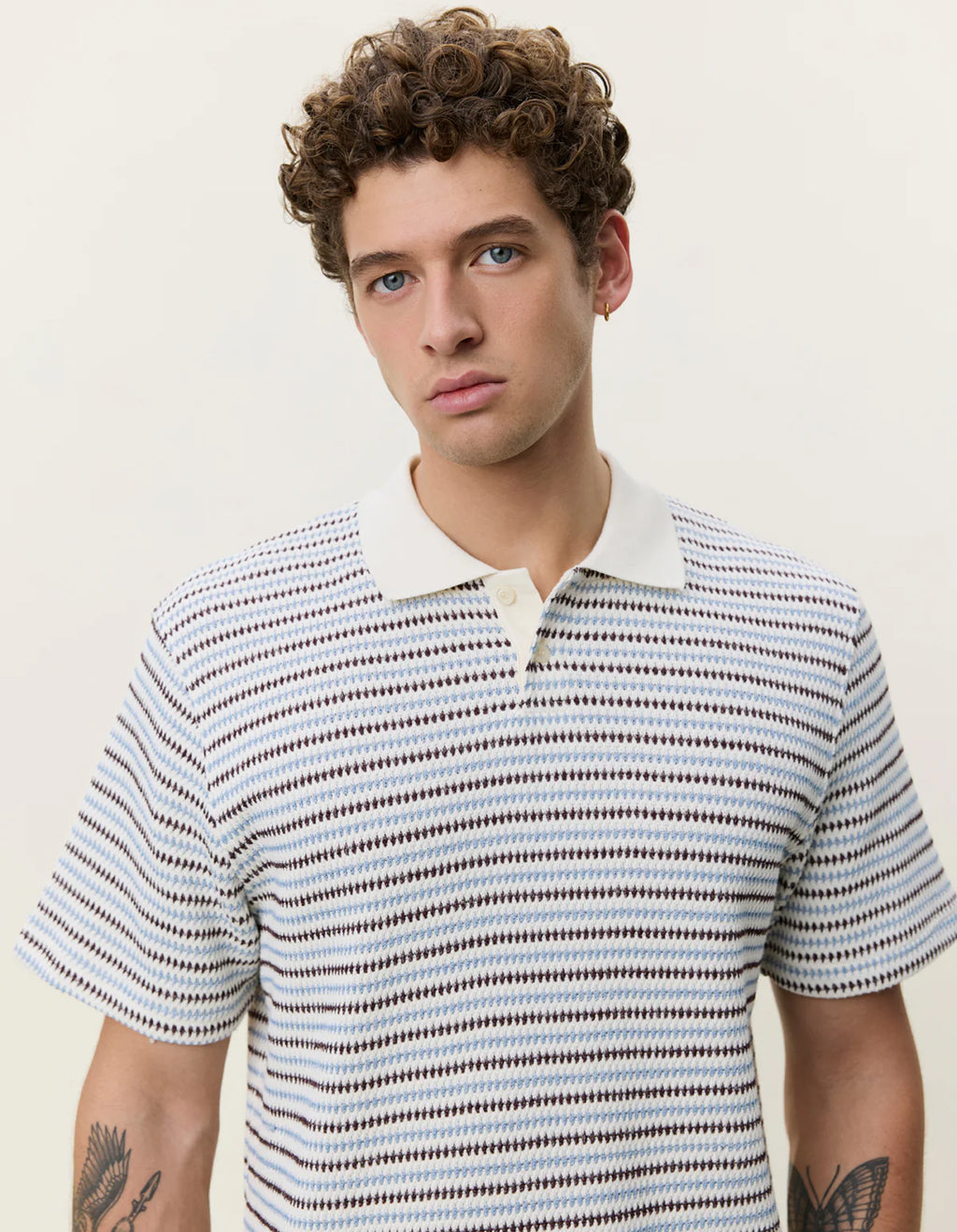 Les Deux / Knitted Stripe Polo