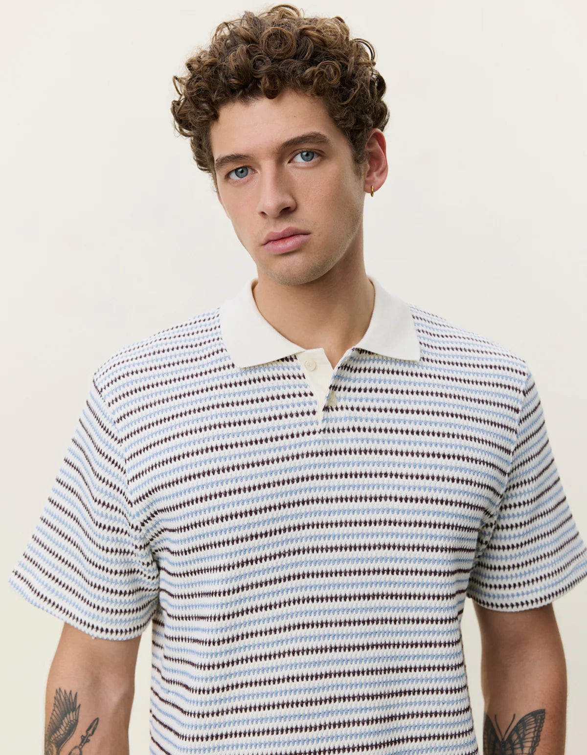 Les Deux / Knitted Stripe Polo