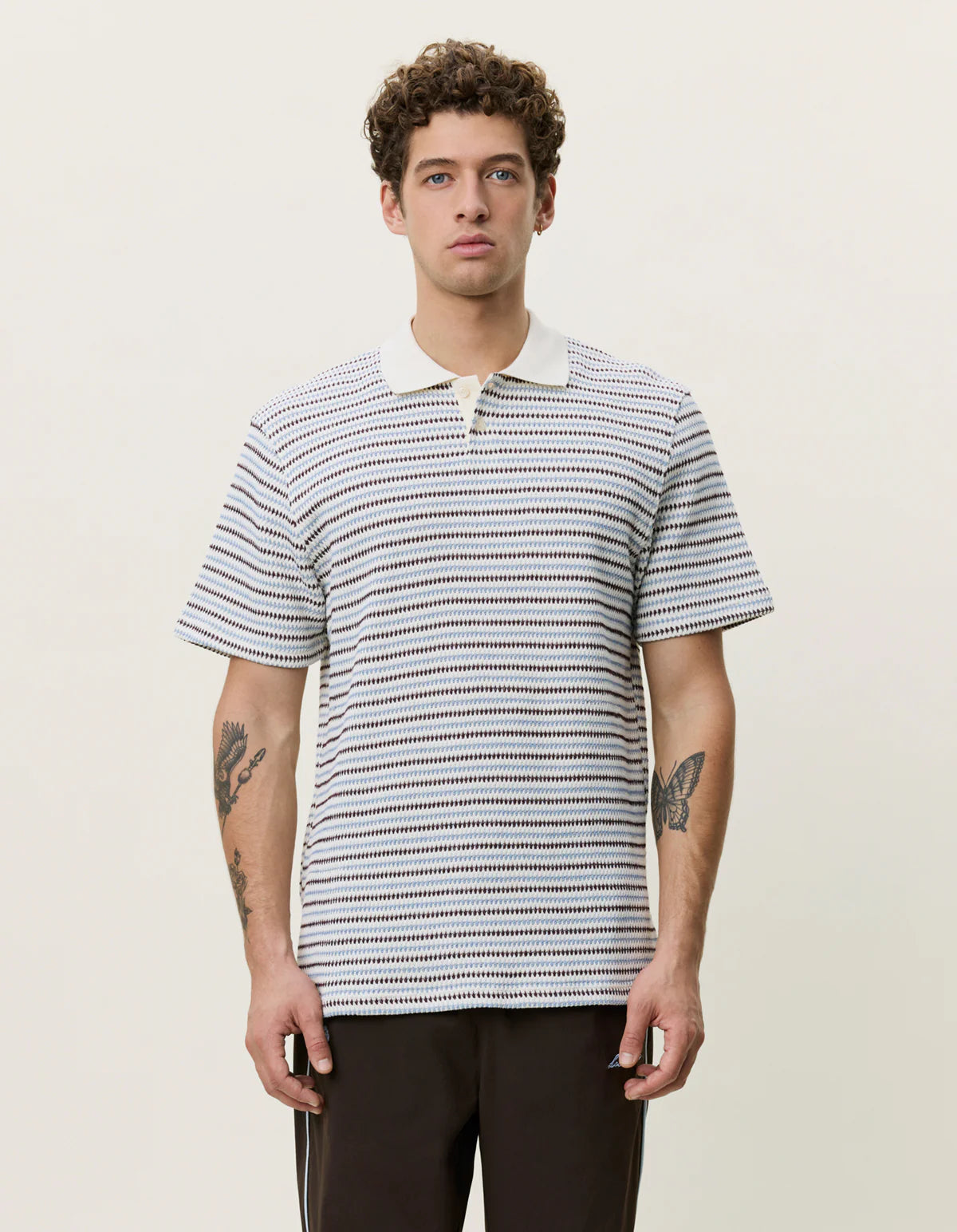 Les Deux / Knitted Stripe Polo