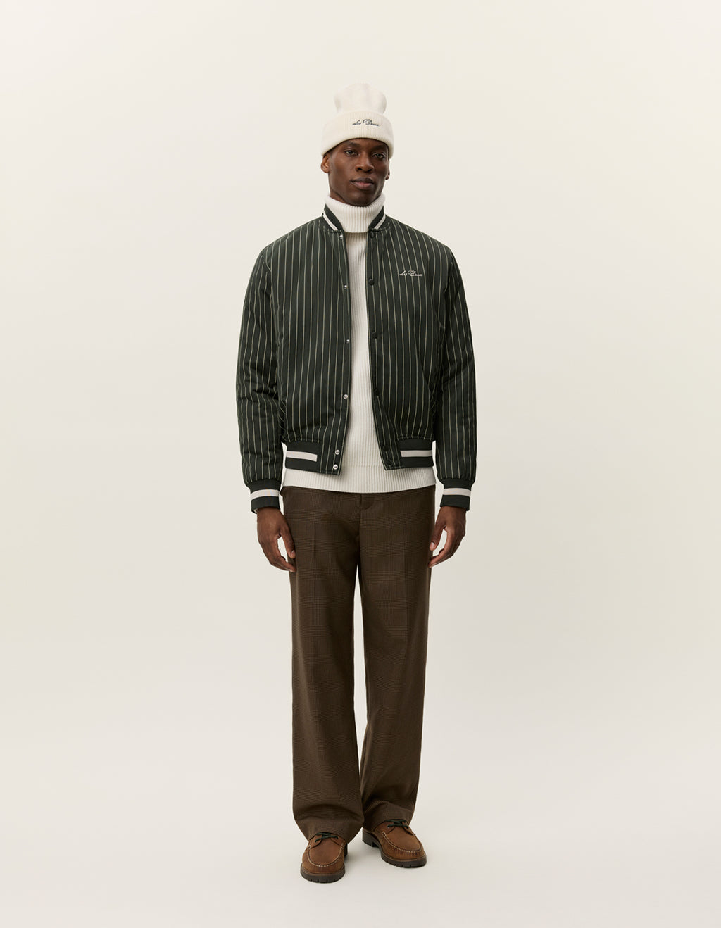 Les Deux Varsity Tech Pinstripe Jacket (Duffel Bag)