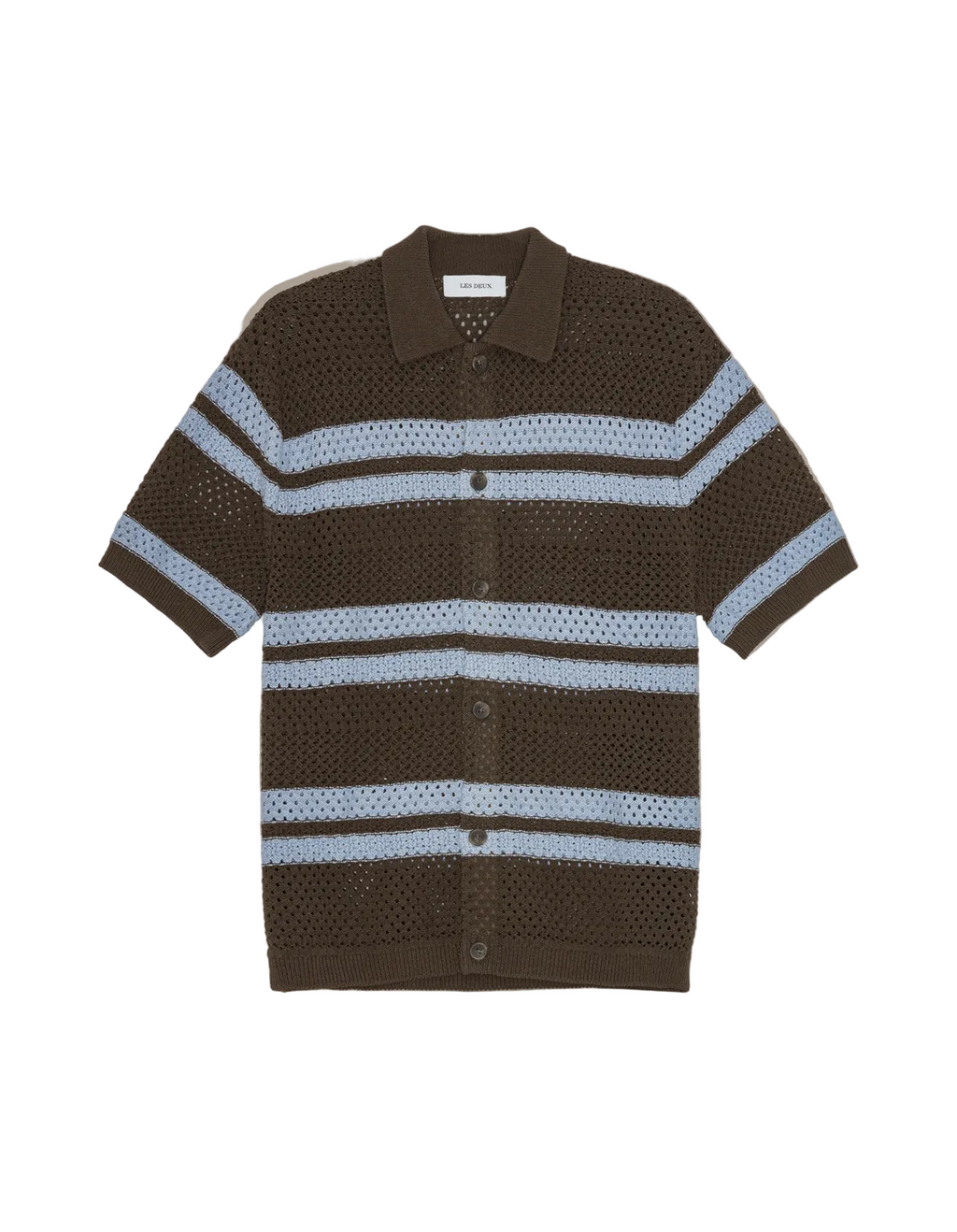 Les Deux / Gianni knitted SS shirt / Turkish coffee brown
