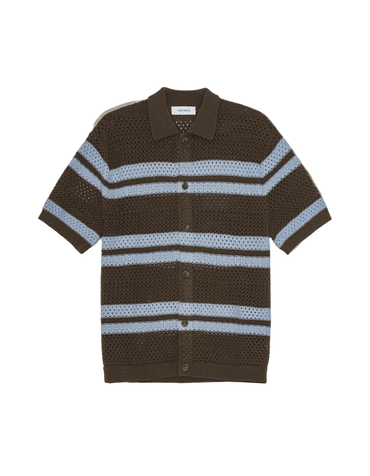 Les Deux / Gianni knitted SS shirt / Turkish coffee brown