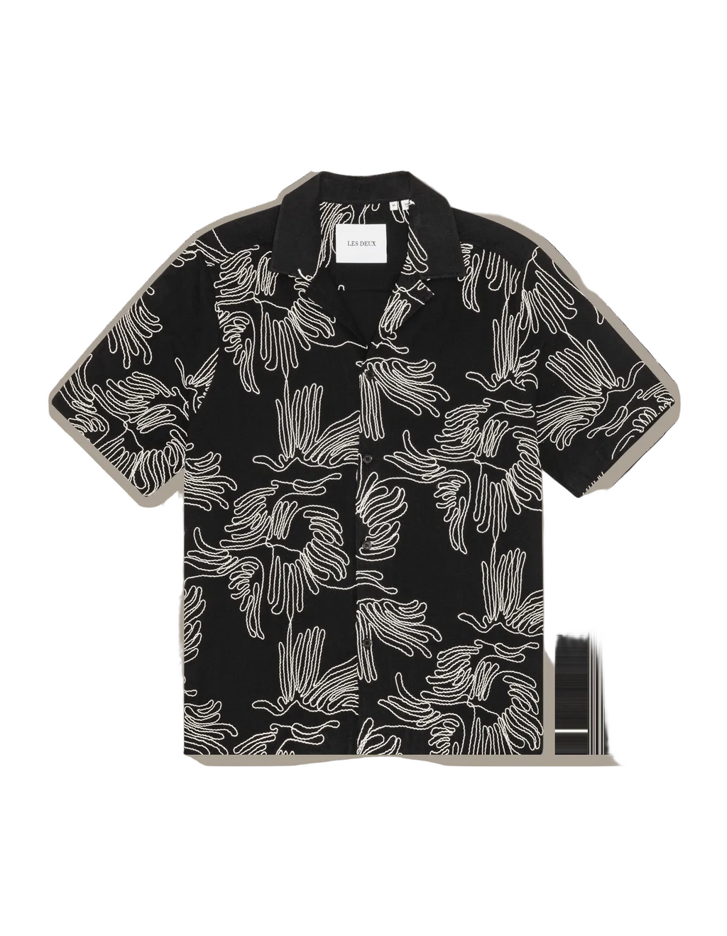 Les Deux / Liam AOE flower SS shirt / Black