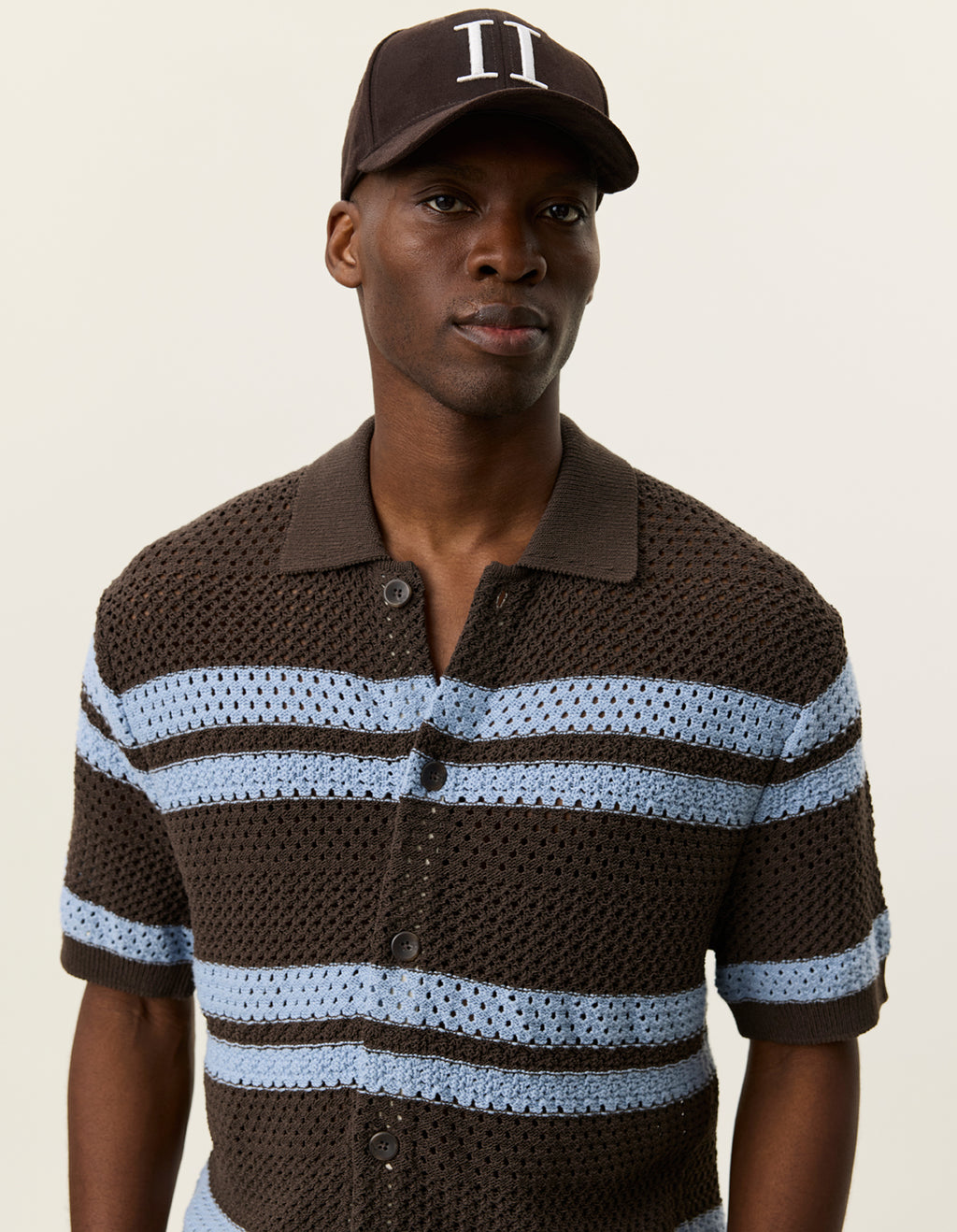 Les Deux / Gianni knitted SS shirt / Turkish coffee brown