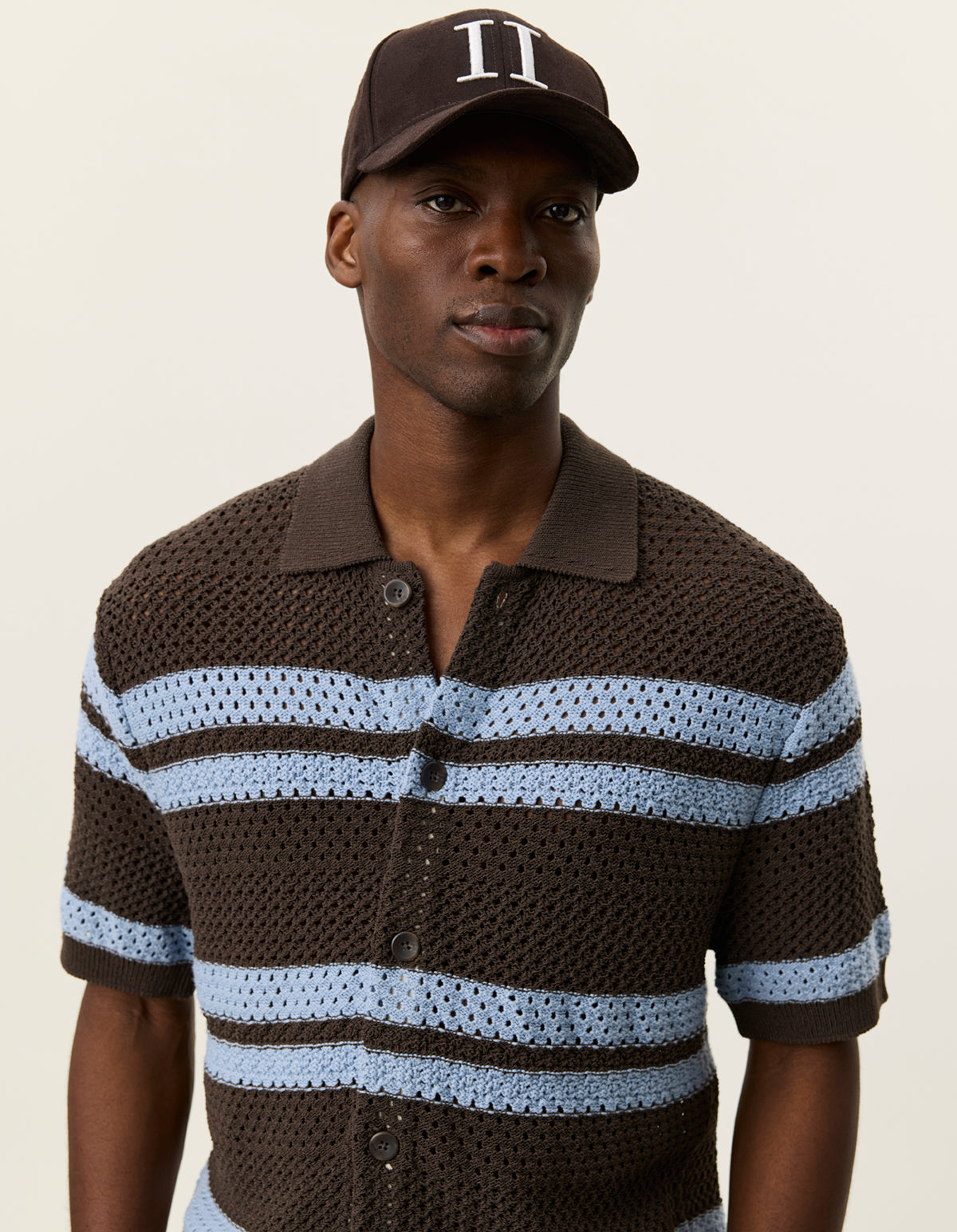 Les Deux / Gianni knitted SS shirt / Turkish coffee brown