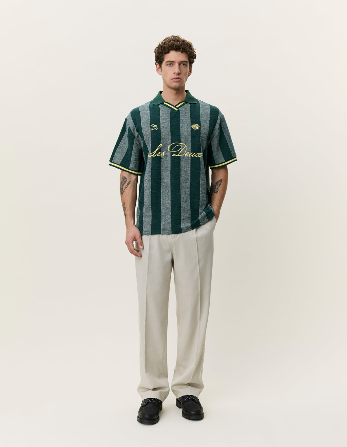Stripe Jacquard Football Jersey