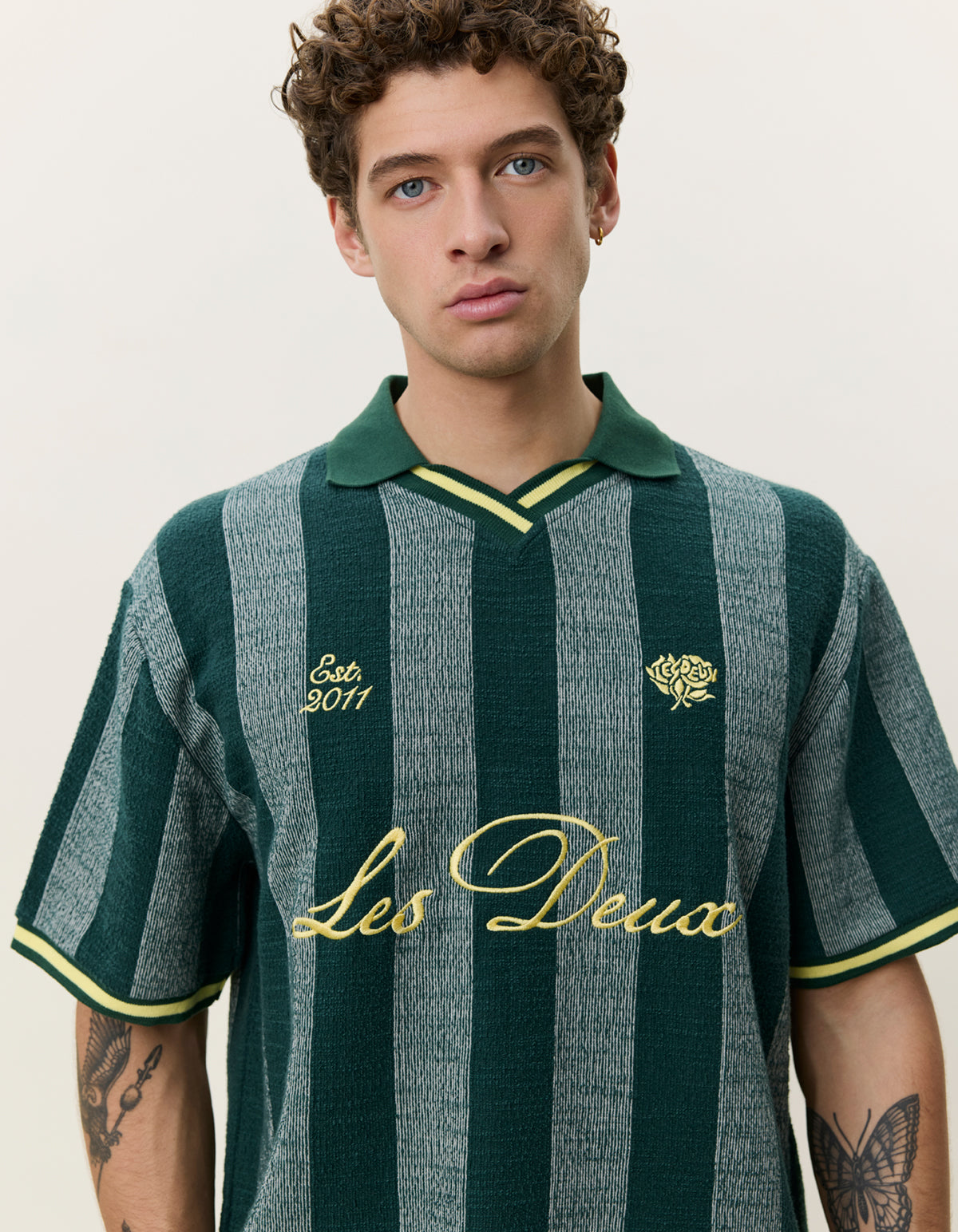 Stripe Jacquard Football Jersey