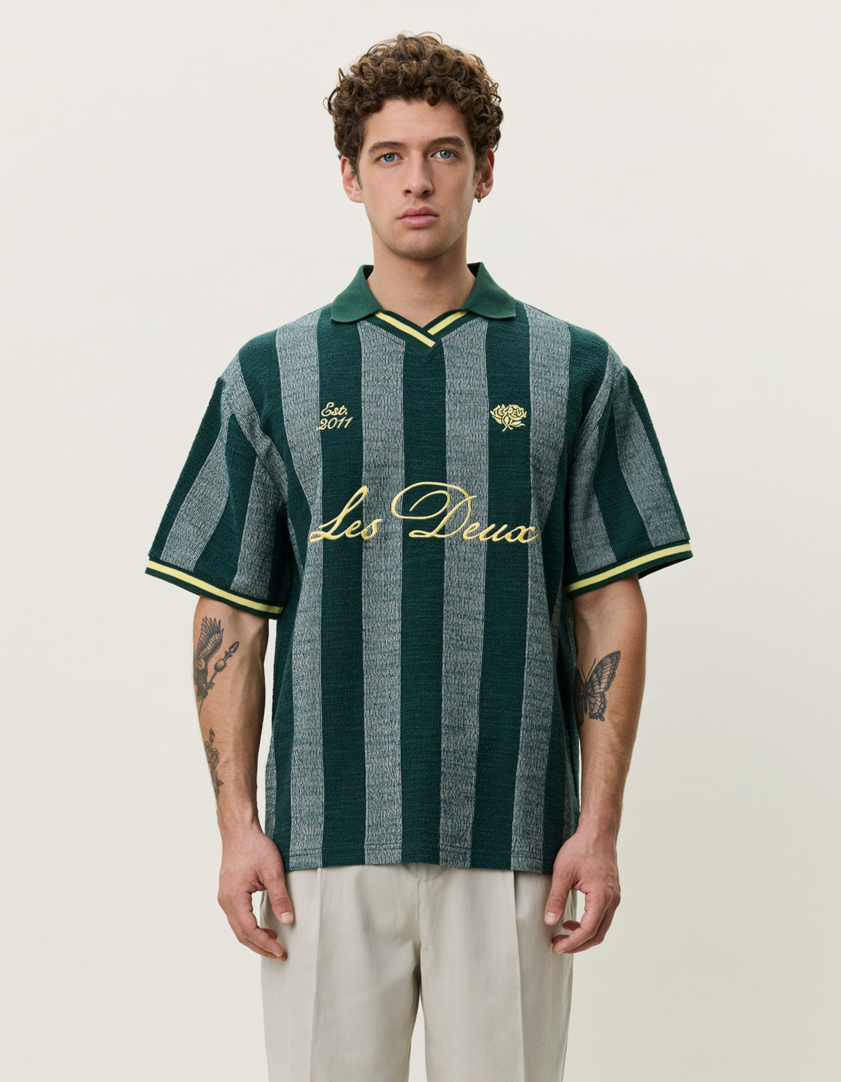 Stripe Jacquard Football Jersey