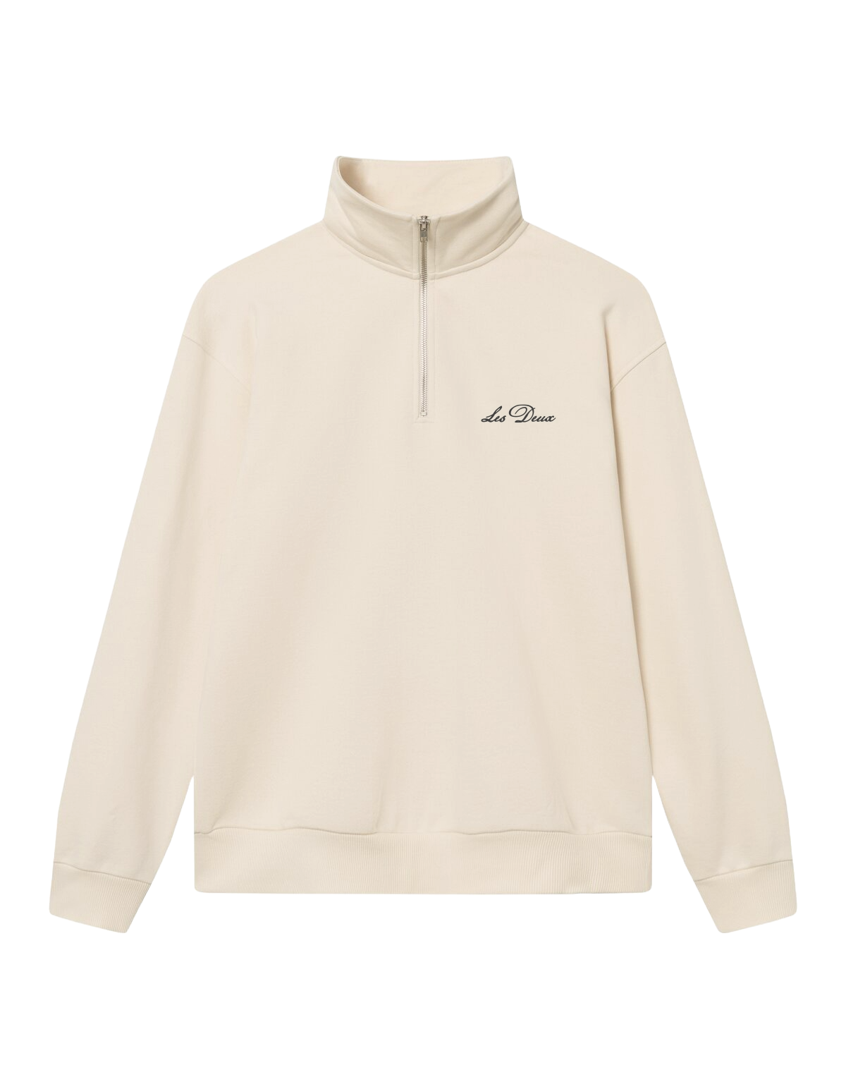 Les Deux Crew Half-Zip Sweatshirt (Ivory)