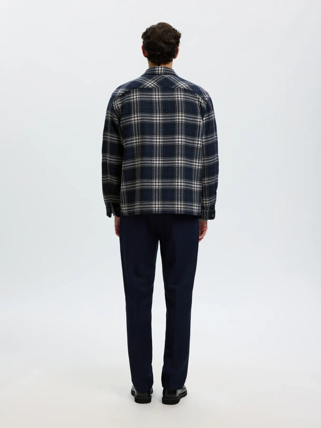 Wool blend overshirt