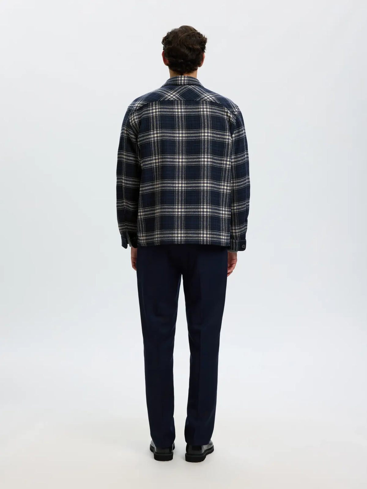 Wool blend overshirt