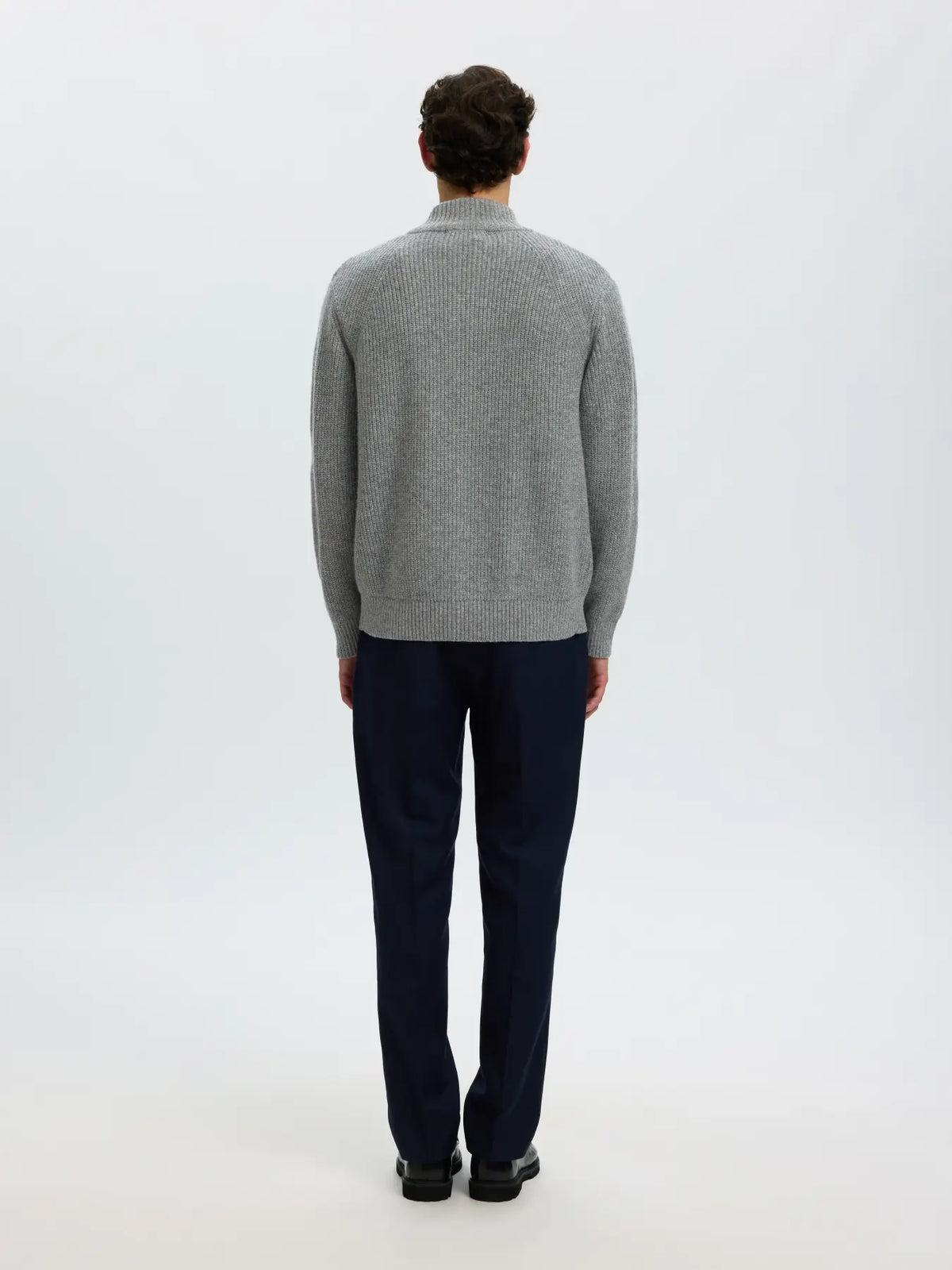 LS KNIT ZIP CARDIGAN